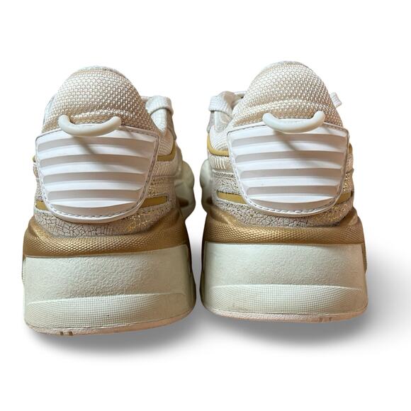 PUMA RS-X‎ Womens 9.5 Winter Glimmer Running Exercise Lace Up Sneaker Gold Glam - Picture 6 of 9
